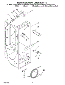 02 - Refrigerator Liner Parts parts for Kitchenaid Refrigerator KSCS23FSSS03 from AppliancePartsPros.com