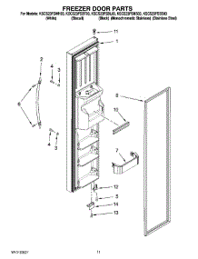 07 - Freezer Door Parts parts for Kitchenaid Refrigerator KSCS23FSSS03 from AppliancePartsPros.com