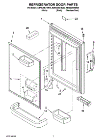 04 - Refrigerator Door Parts parts for Kitchenaid Refrigerator KBRS20ETWH00 from AppliancePartsPros.com