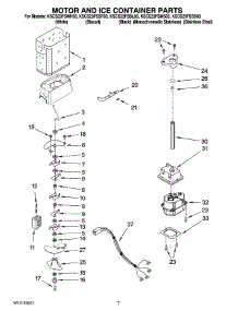 05 - Motor And Ice Container Parts parts for Kitchenaid Refrigerator KSCS23FSBT03 from AppliancePartsPros.com
