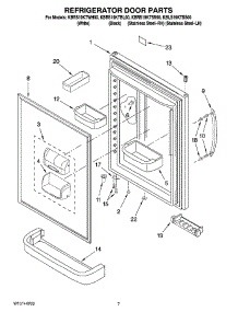 04 - Refrigerator Door Parts parts for Kitchenaid Refrigerator KBRS19KTBL00 from AppliancePartsPros.com