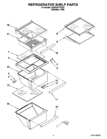 03 - Refrigerator Shelf Parts parts for Kitchenaid Refrigerator KSRD22FTST03 from AppliancePartsPros.com