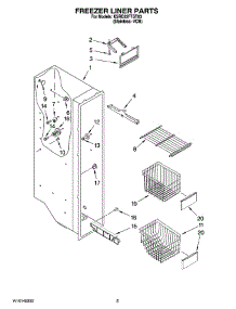 04 - Freezer Liner Parts parts for Kitchenaid Refrigerator KSRD22FTST03 from AppliancePartsPros.com