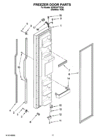 07 - Freezer Door Parts parts for Kitchenaid Refrigerator KSRD22FTST03 from AppliancePartsPros.com