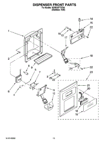 08 - Dispenser Front Parts parts for Kitchenaid Refrigerator KSRD22FTST03 from AppliancePartsPros.com