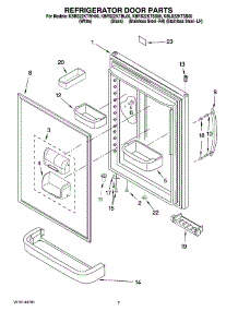 04 - Refrigerator Door Parts parts for Kitchenaid Refrigerator KBRS22KTSS00 from AppliancePartsPros.com
