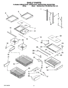 06 - Shelf Parts parts for Kitchenaid Refrigerator KBRS22KTSS00 from AppliancePartsPros.com