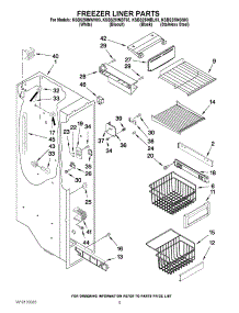04 - Freezer Liner Parts parts for Kitchenaid Refrigerator KSBS25INWH03 from AppliancePartsPros.com