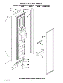 07 - Freezer Door Parts parts for Kitchenaid Refrigerator KSBS25INWH03 from AppliancePartsPros.com