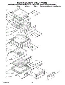 05 - Refrigerator Shelf Parts parts for Kitchenaid Refrigerator KSRP22FSMS02 from AppliancePartsPros.com