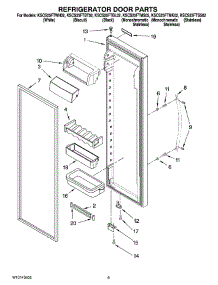 06 - Refrigerator Door Parts parts for Kitchenaid Refrigerator KSCS25FTWH02 from AppliancePartsPros.com