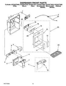 08 - Dispenser Front Parts parts for Kitchenaid Refrigerator KSCS25FTWH02 from AppliancePartsPros.com