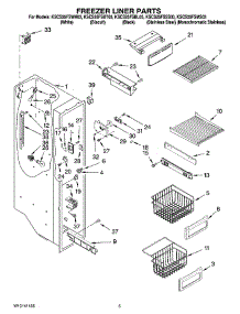 04 - Freezer Liner Parts parts for Kitchenaid Refrigerator KSCS25FSSS03 from AppliancePartsPros.com