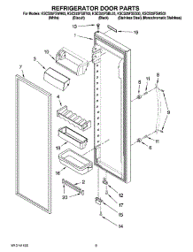 06 - Refrigerator Door Parts parts for Kitchenaid Refrigerator KSCS25FSSS03 from AppliancePartsPros.com