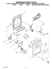 08 - Dispenser Front Parts parts for Kitchenaid Refrigerator KSCS25FSSS03 from AppliancePartsPros.com
