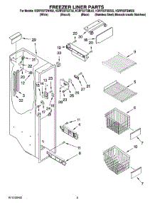 04 - Freezer Liner Parts parts for Kitchenaid Refrigerator KSRP22FSSS02 from AppliancePartsPros.com