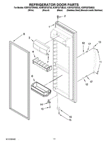 07 - Refrigerator Door Parts parts for Kitchenaid Refrigerator KSRP22FSSS02 from AppliancePartsPros.com