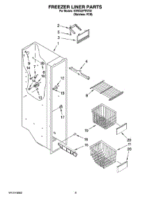 04 - Freezer Liner Parts parts for Kitchenaid Refrigerator KSRD22FTST02 from AppliancePartsPros.com