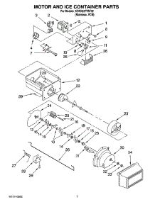 05 - Motor And Ice Container Parts parts for Kitchenaid Refrigerator KSRD22FTST02 from AppliancePartsPros.com