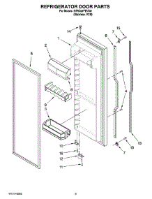 06 - Refrigerator Door Parts parts for Kitchenaid Refrigerator KSRD22FTST02 from AppliancePartsPros.com