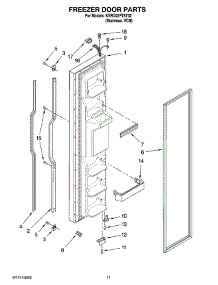 07 - Freezer Door Parts parts for Kitchenaid Refrigerator KSRD22FTST02 from AppliancePartsPros.com