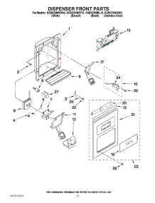 08 - Dispenser Front Parts parts for Kitchenaid Refrigerator KSBS25INBL03 from AppliancePartsPros.com