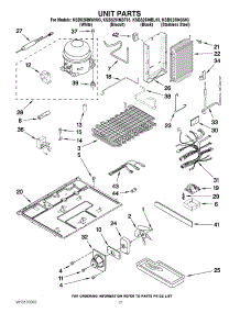 11 - Unit Parts parts for Kitchenaid Refrigerator KSBS25INBL03 from AppliancePartsPros.com