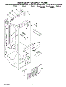 02 - Refrigerator Liner Parts parts for Kitchenaid Refrigerator KSCS25FTMS02 from AppliancePartsPros.com