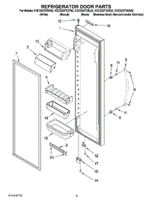 06 - Refrigerator Door Parts parts for Kitchenaid Refrigerator KSCS25FSBL02 from AppliancePartsPros.com