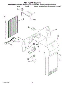 09 - Air Flow Parts parts for Kitchenaid Refrigerator KSCS25FSBL02 from AppliancePartsPros.com