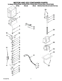 05 - Motor And Ice Container Parts parts for Kitchenaid Refrigerator KSCS25FSMS02 from AppliancePartsPros.com