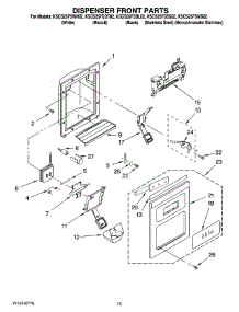 08 - Dispenser Front Parts parts for Kitchenaid Refrigerator KSCS25FSMS02 from AppliancePartsPros.com