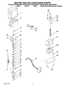 05 - Motor And Ice Container Parts parts for Kitchenaid Refrigerator KSCS25FSMS03 from AppliancePartsPros.com
