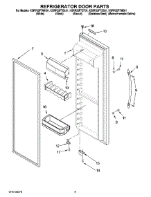 06 - Refrigerator Door Parts parts for Kitchenaid Refrigerator KSRP25FTBL01 from AppliancePartsPros.com