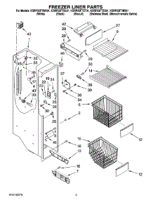 04 - Freezer Liner Parts parts for Kitchenaid Refrigerator KSRP25FTBT01 from AppliancePartsPros.com