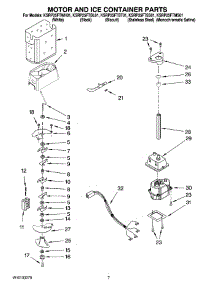05 - Motor And Ice Container Parts parts for Kitchenaid Refrigerator KSRP25FTBT01 from AppliancePartsPros.com