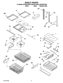 06 - Shelf Parts parts for Kitchenaid Refrigerator KBFS25ETWH00 from AppliancePartsPros.com