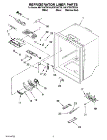 03 - Refrigerator Liner Parts parts for Kitchenaid Refrigerator KBFS20ETWH00 from AppliancePartsPros.com