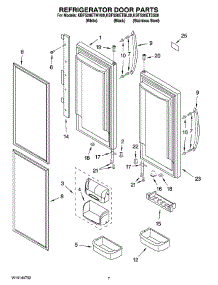 04 - Refrigerator Door Parts parts for Kitchenaid Refrigerator KBFS20ETWH00 from AppliancePartsPros.com