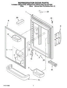 04 - Refrigerator Door Parts parts for Kitchenaid Refrigerator KBRS22ETWH00 from AppliancePartsPros.com