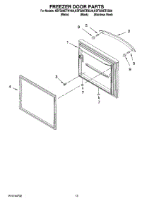 07 - Freezer Door Parts parts for Kitchenaid Refrigerator KBFS20ETSS00 from AppliancePartsPros.com