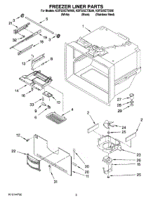 02 - Freezer Liner Parts parts for Kitchenaid Refrigerator KBFS25ETBL00 from AppliancePartsPros.com