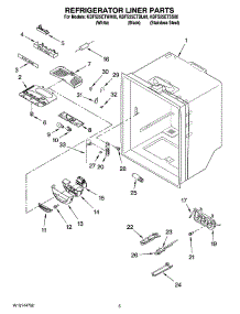 03 - Refrigerator Liner Parts parts for Kitchenaid Refrigerator KBFS25ETBL00 from AppliancePartsPros.com