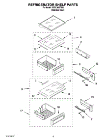 07 - Refrigerator Shelf Parts parts for Kitchenaid Refrigerator KSSC36QTS00 from AppliancePartsPros.com