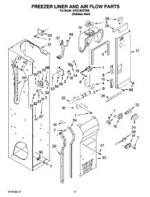 08 - Freezer Liner And Air Flow Parts parts for Kitchenaid Refrigerator KSSC36QTS00 from AppliancePartsPros.com