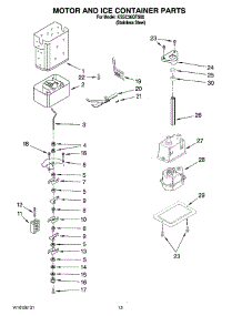 09 - Motor And Ice Container Parts parts for Kitchenaid Refrigerator KSSC36QTS00 from AppliancePartsPros.com