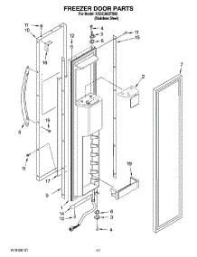 11 - Freezer Door Parts parts for Kitchenaid Refrigerator KSSC36QTS00 from AppliancePartsPros.com