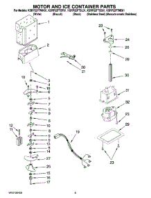 06 - Motor And Ice Container Parts parts for Kitchenaid Refrigerator KSRP22FTBT01 from AppliancePartsPros.com