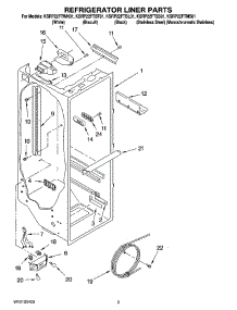 02 - Refrigerator Liner Parts parts for Kitchenaid Refrigerator KSRP22FTSS01 from AppliancePartsPros.com