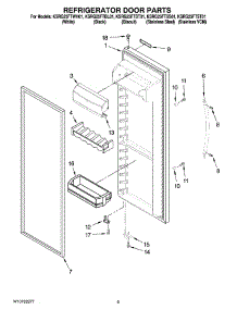 06 - Refrigerator Door Parts parts for Kitchenaid Refrigerator KSRG25FTBT01 from AppliancePartsPros.com